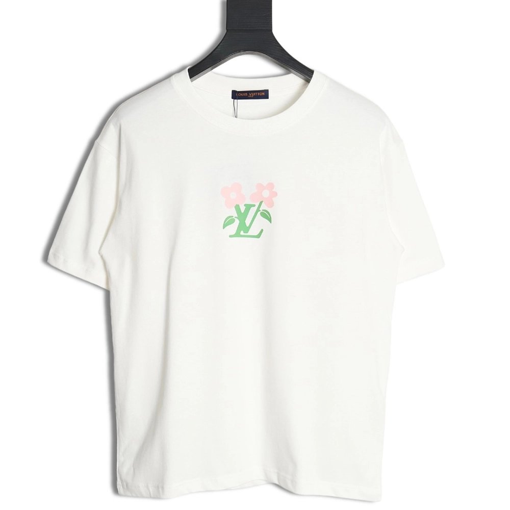 Reps Louis Vuitton LV 24SS floral lettering short-sleeved T-shirt,All order with free shipping Reps Louis Vuitton