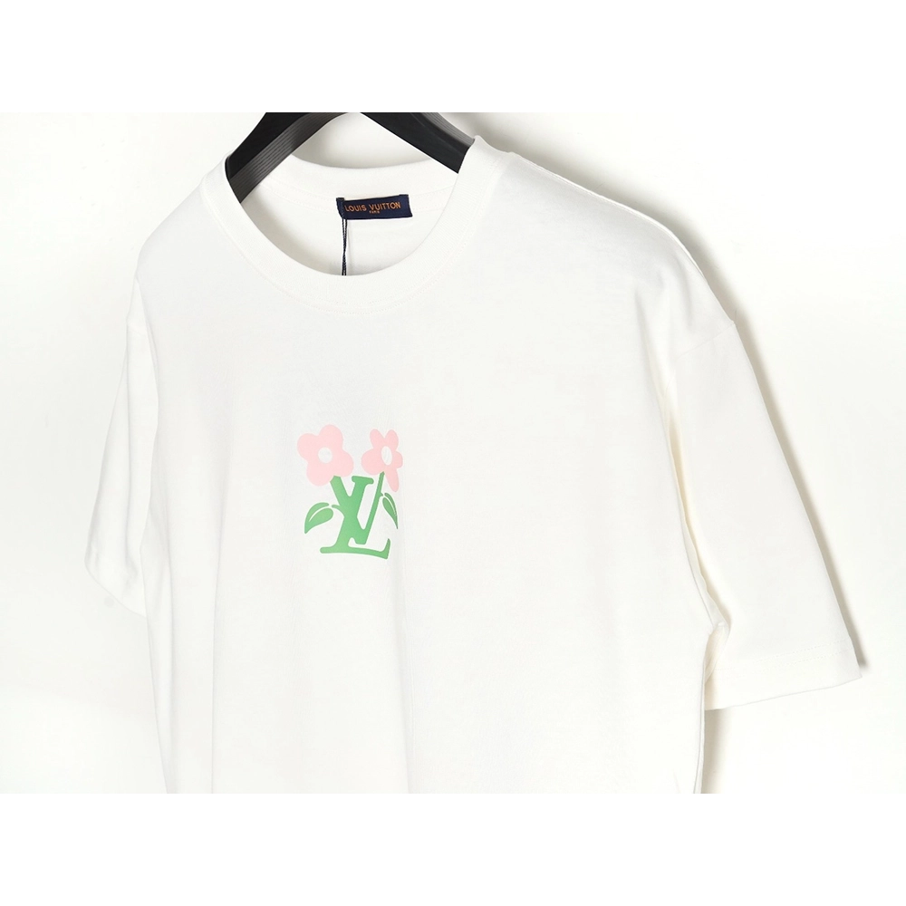 Reps Louis Vuitton LV 24SS floral lettering short-sleeved T-shirt,All order with free shipping Reps Louis Vuitton