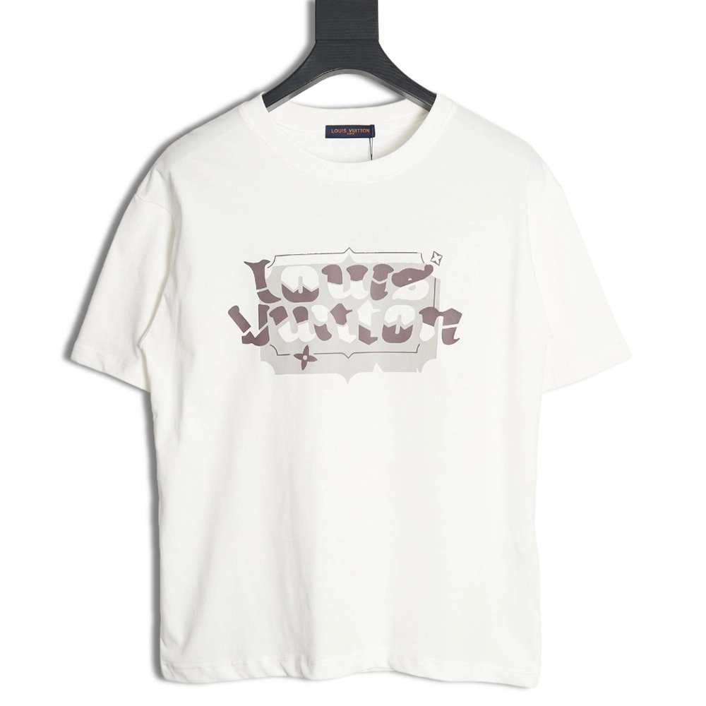 Reps Louis Vuitton LV24SS block letter short-sleeved T-shirt,All order with free shipping Reps Louis Vuitton
