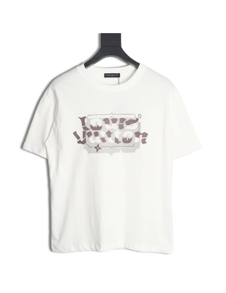 Reps Louis Vuitton LV24SS block letter short-sleeved T-shirt,All order with free shipping Reps Louis Vuitton