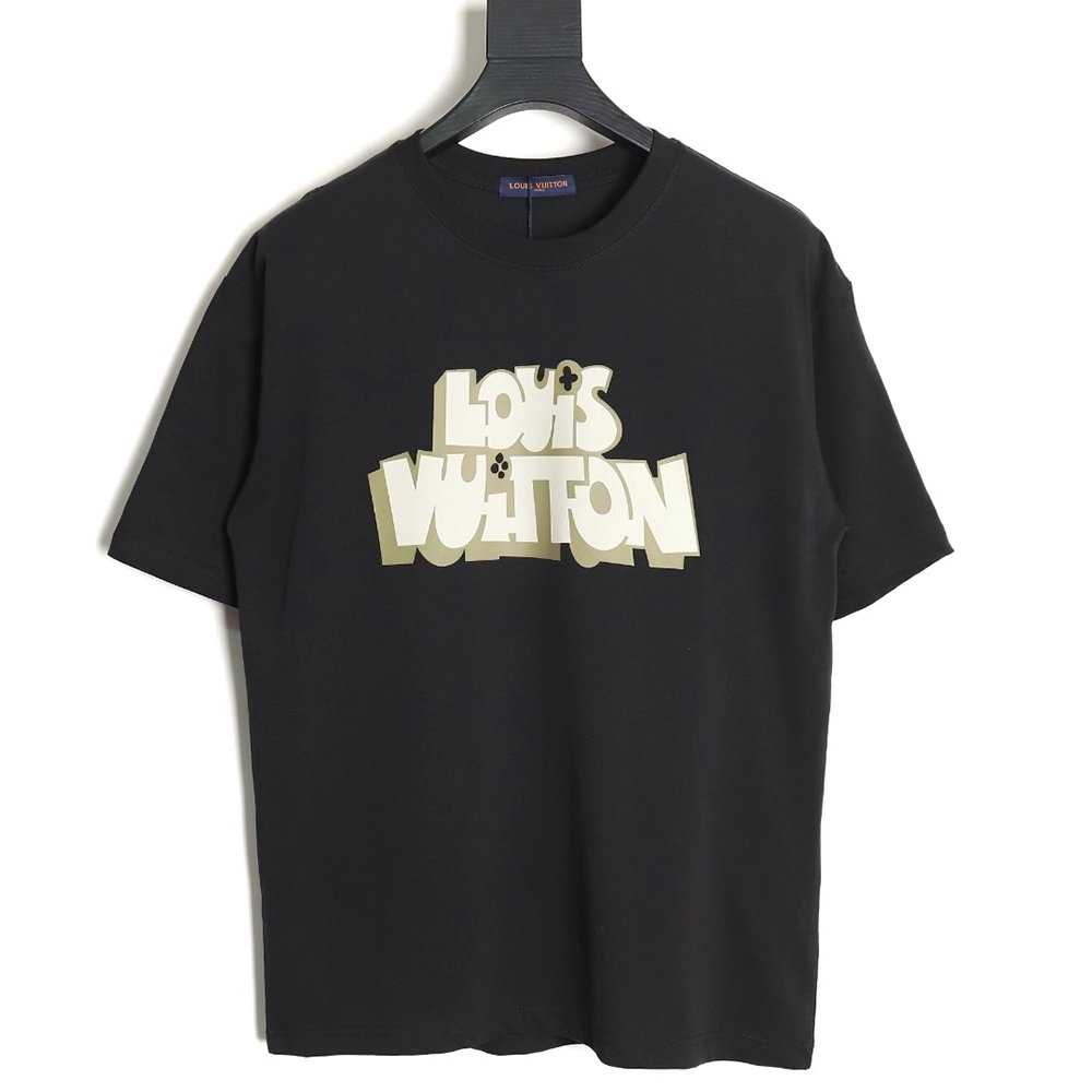 Reps Louis Vuitton LV 24SS shadow letter short-sleeved T-shirt_TSK1,All order with free shipping Reps Louis Vuitton