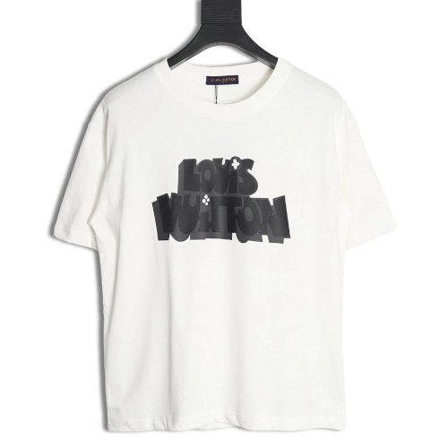 Reps Louis Vuitton LV 24SS shadow letter short-sleeved T-shirt,All order with free shipping Reps Louis Vuitton