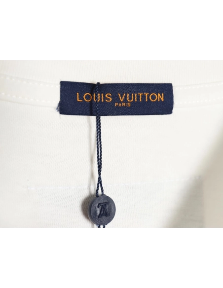 Reps Louis Vuitton LV 24SS shadow letter short-sleeved T-shirt,All order with free shipping Reps Louis Vuitton