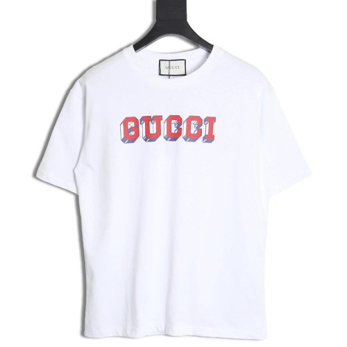 Reps Gucci 24SS three-dimensional lettering short-sleeved T-shirt,All order with free shipping Reps Gucci