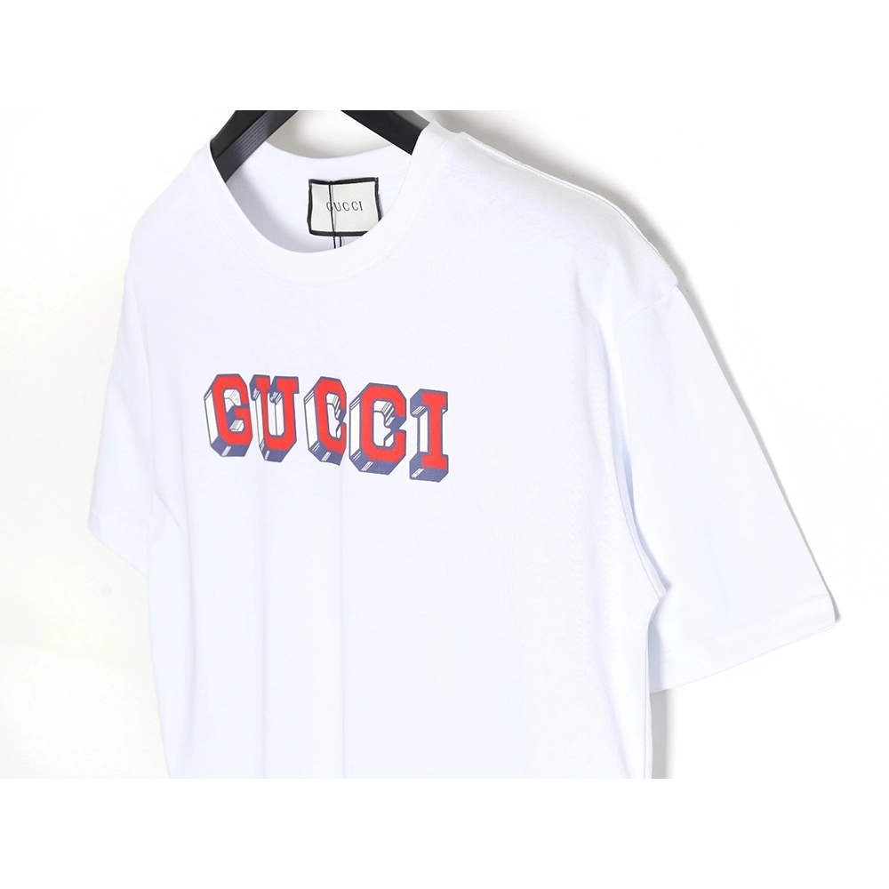 Reps Gucci 24SS three-dimensional lettering short-sleeved T-shirt,All order with free shipping Reps Gucci
