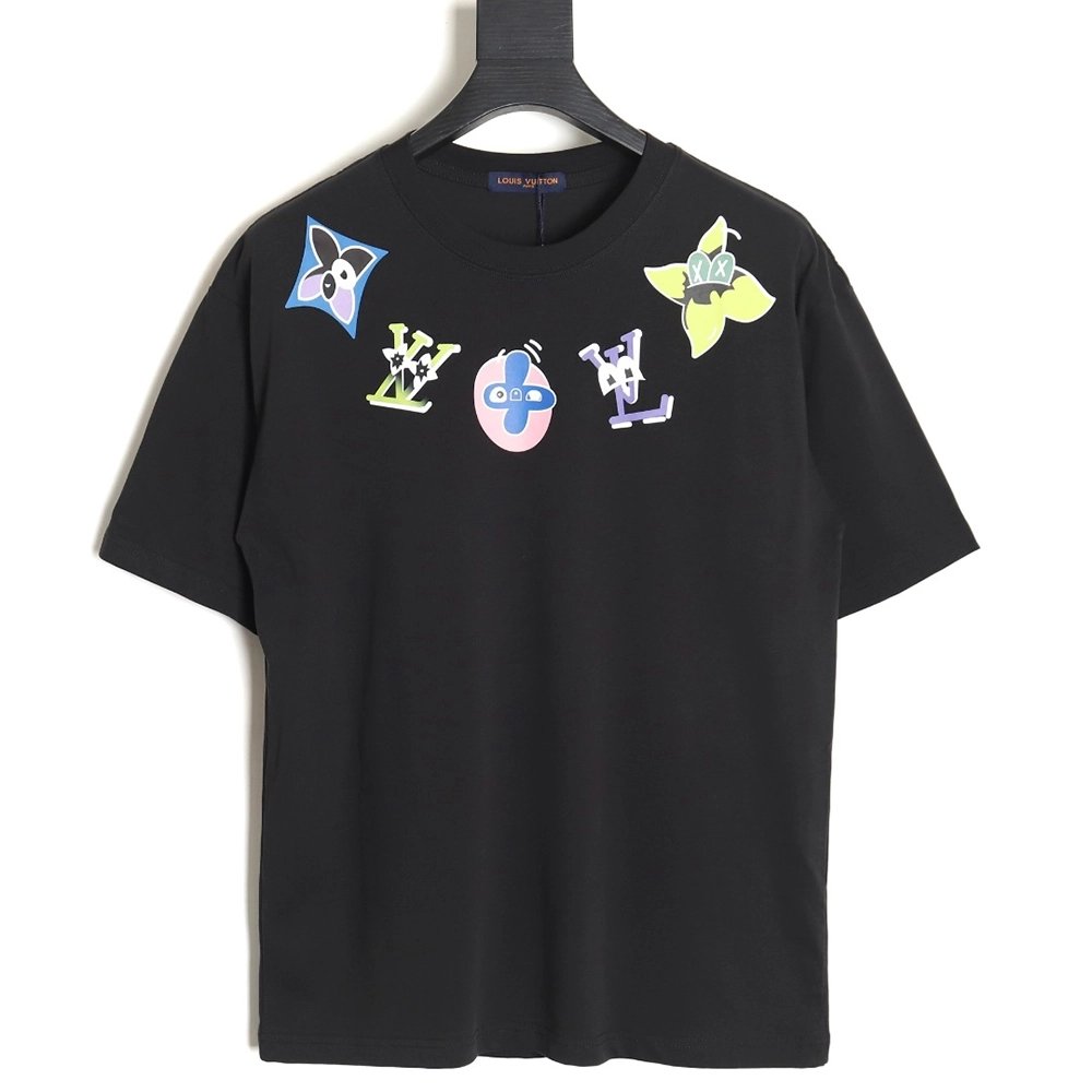 Reps Louis Vuitton 24SS cartoon logo short-sleeved T-shirt,All order with free shipping Reps Louis Vuitton