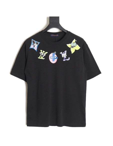 Reps Louis Vuitton 24SS cartoon logo short-sleeved T-shirt,All order with free shipping Reps Louis Vuitton