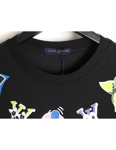 Reps Louis Vuitton 24SS cartoon logo short-sleeved T-shirt,All order with free shipping Reps Louis Vuitton