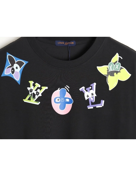 Reps Louis Vuitton 24SS cartoon logo short-sleeved T-shirt,All order with free shipping Reps Louis Vuitton