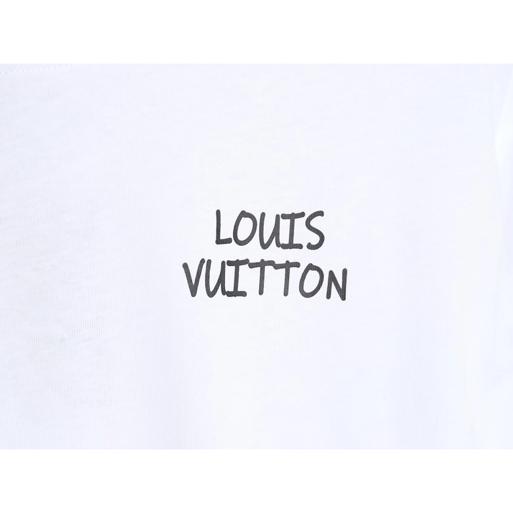 Reps Louis Vuitton LV24SS short-sleeved T-shirt back small flowers,All order with free shipping Reps Louis Vuitton