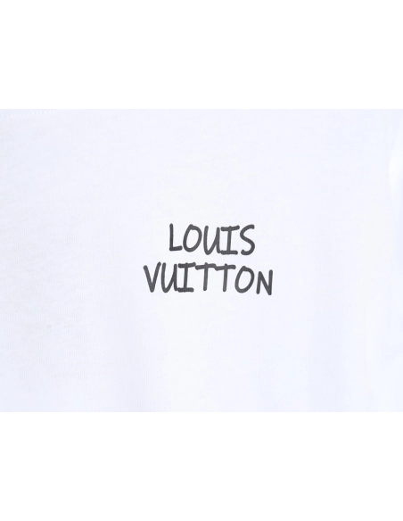 Reps Louis Vuitton LV24SS short-sleeved T-shirt back small flowers,All order with free shipping Reps Louis Vuitton