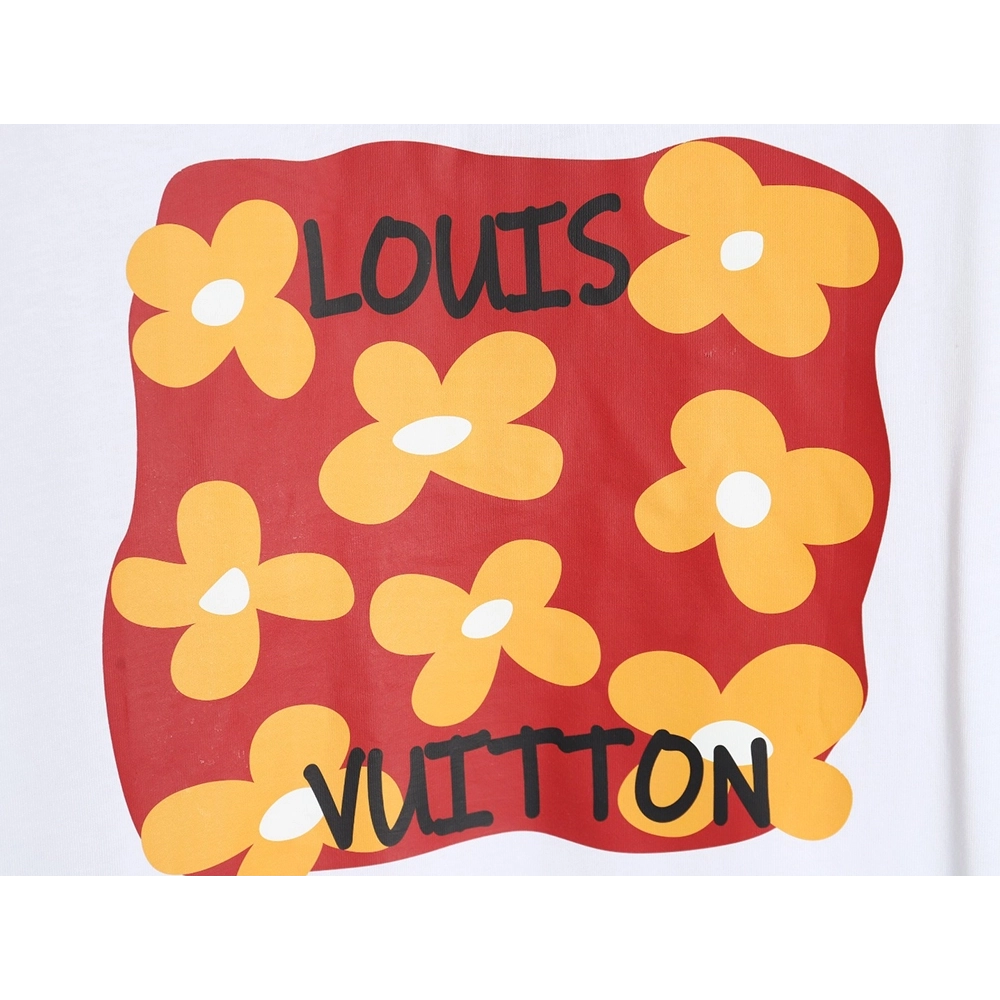 Reps Louis Vuitton LV24SS short-sleeved T-shirt back small flowers,All order with free shipping Reps Louis Vuitton