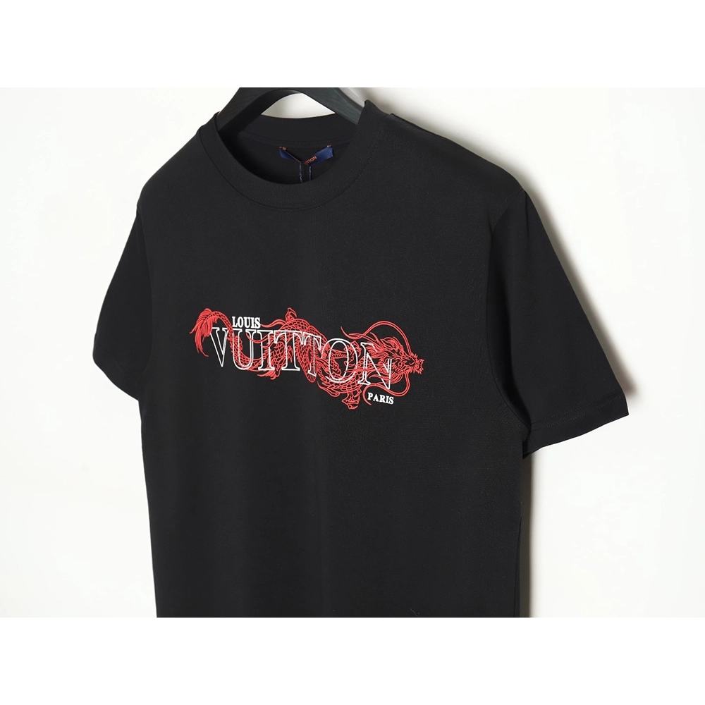 Reps Louis Vuitton Dragon Year Series Tamron Letter Printed Short Sleeve T-shirt TSK1,All order with free shipping Reps Louis Vu