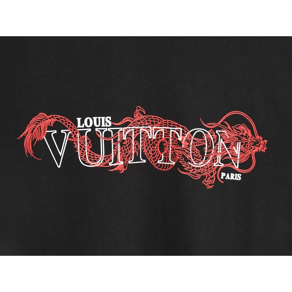 Reps Louis Vuitton Dragon Year Series Tamron Letter Printed Short Sleeve T-shirt TSK1,All order with free shipping Reps Louis Vu