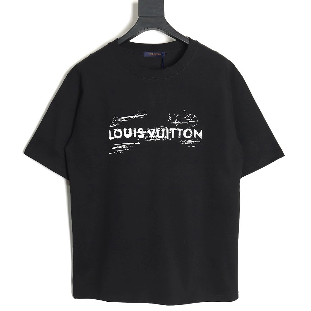 Reps Louis Vuitton 24ss graffiti logo printed short-sleeved T-shirt,All order with free shipping Reps Louis Vuitton
