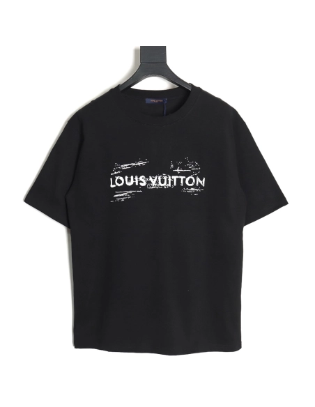 Reps Louis Vuitton 24ss graffiti logo printed short-sleeved T-shirt,All order with free shipping Reps Louis Vuitton