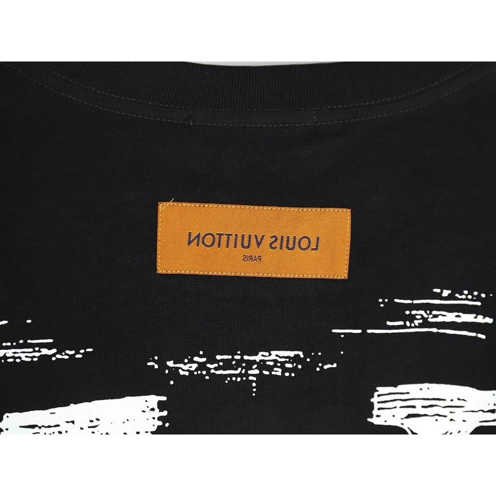 Reps Louis Vuitton 24ss graffiti logo printed short-sleeved T-shirt,All order with free shipping Reps Louis Vuitton