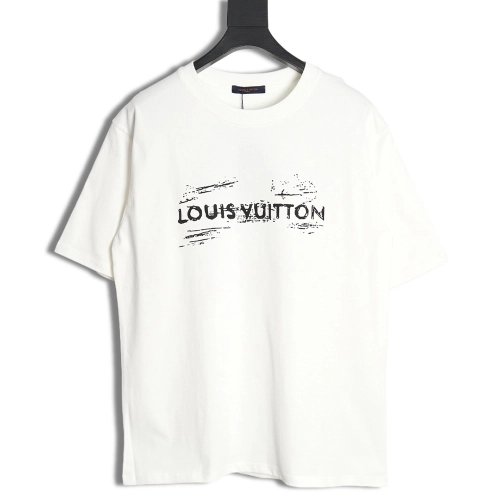 Reps Louis Vuitton 24ss graffiti logo printed short-sleeved T-shirt,All order with free shipping Reps Louis Vuitton