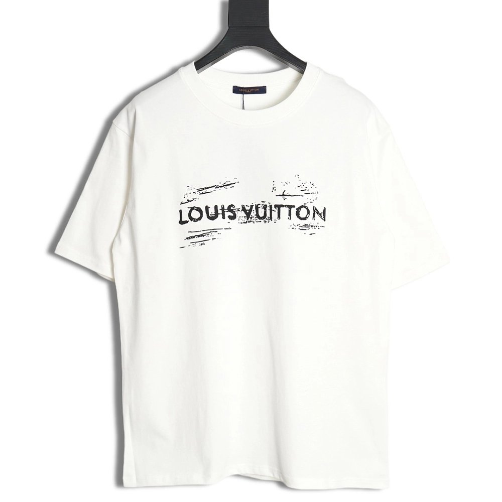 Reps Louis Vuitton 24ss graffiti logo printed short-sleeved T-shirt,All order with free shipping Reps Louis Vuitton