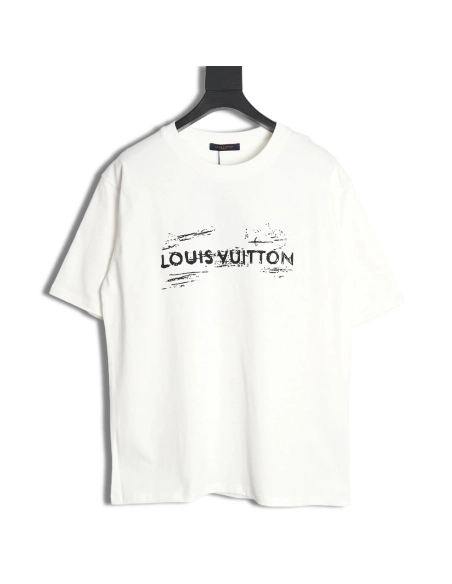 Reps Louis Vuitton 24ss graffiti logo printed short-sleeved T-shirt,All order with free shipping Reps Louis Vuitton