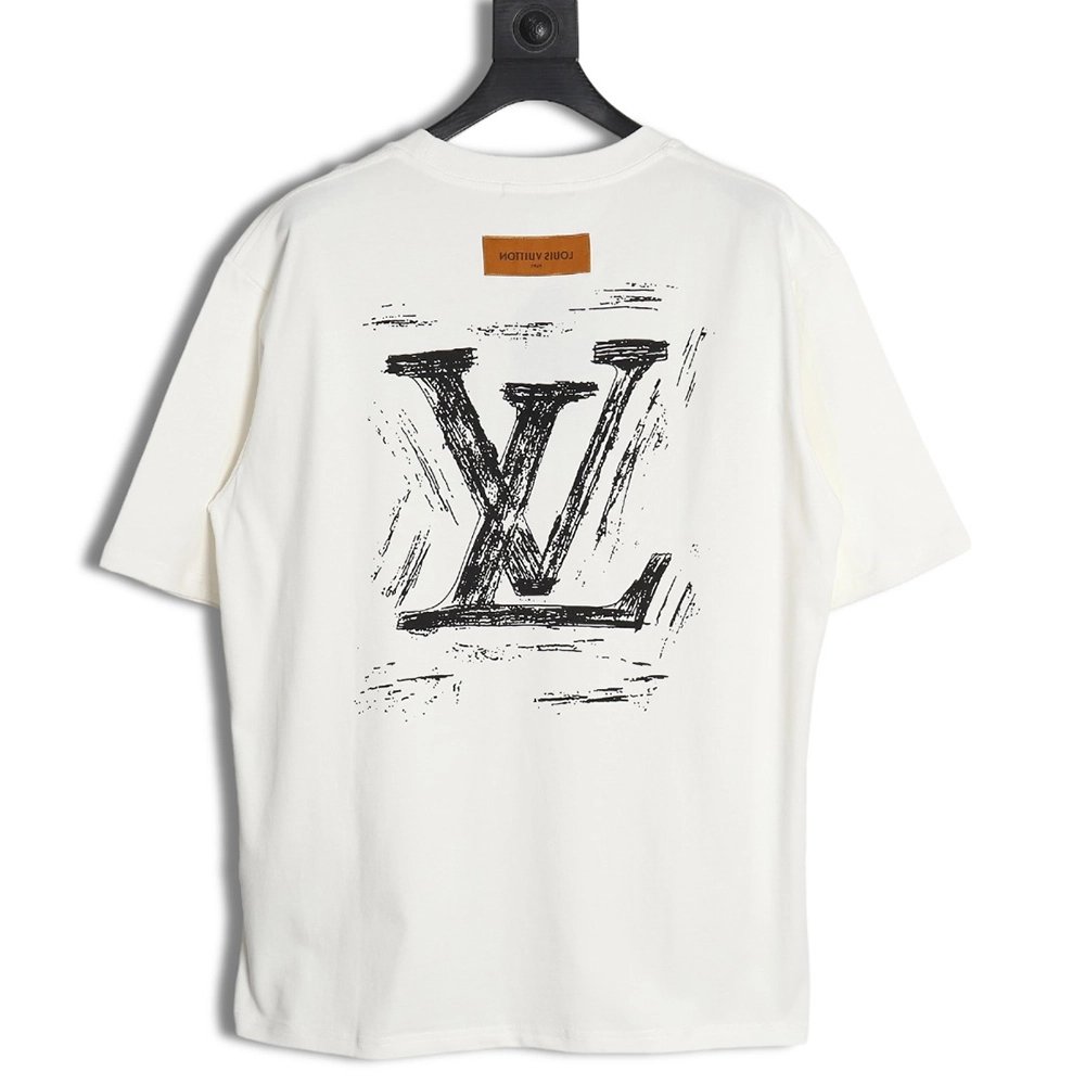 Reps Louis Vuitton 24ss graffiti logo printed short-sleeved T-shirt,All order with free shipping Reps Louis Vuitton