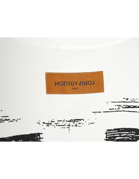 Reps Louis Vuitton 24ss graffiti logo printed short-sleeved T-shirt,All order with free shipping Reps Louis Vuitton