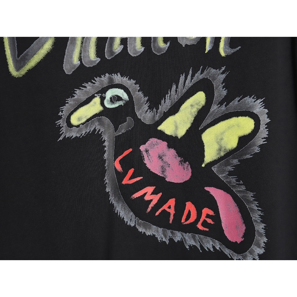 Reps Louis Vuitton LV 23SS Graffiti Duck Short Sleeve T-Shirt,All order with free shipping Reps Louis Vuitton