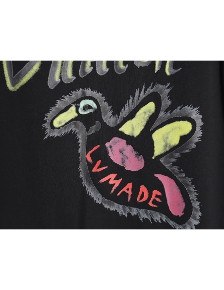 Reps Louis Vuitton LV 23SS Graffiti Duck Short Sleeve T-Shirt,All order with free shipping Reps Louis Vuitton