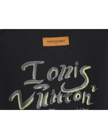 Reps Louis Vuitton LV 23SS Graffiti Duck Short Sleeve T-Shirt,All order with free shipping Reps Louis Vuitton