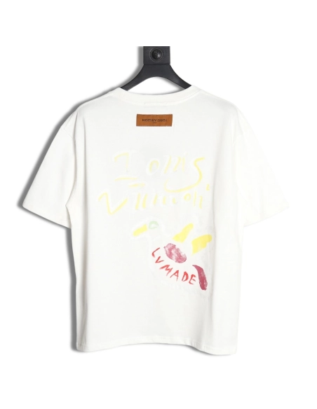 Reps Louis Vuitton LV 23SS Graffiti Duck Short Sleeve T-Shirt,All order with free shipping Reps Louis Vuitton