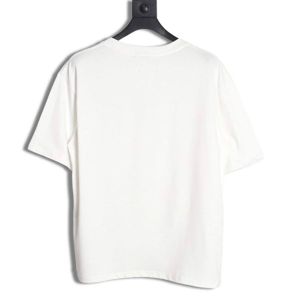 Loewe 23SS three-dimensional embossed four-leaf clover short-sleeved T-shirt,All order with free shipping Loewe