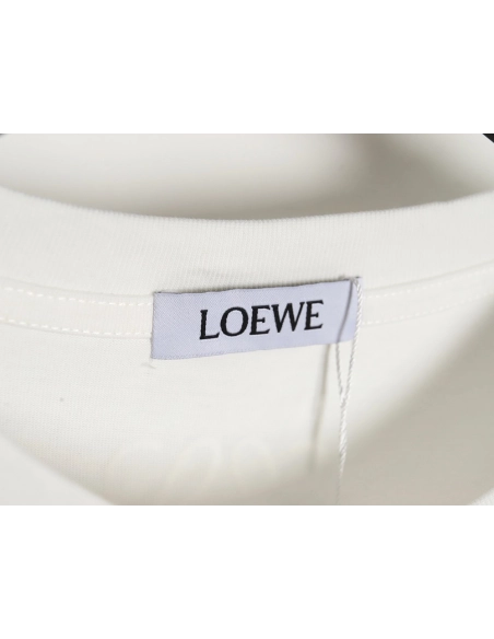 Loewe 23SS three-dimensional embossed four-leaf clover short-sleeved T-shirt,All order with free shipping Loewe