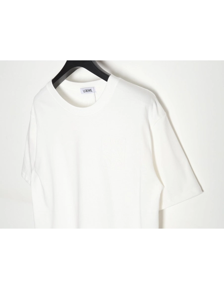 Loewe 23SS three-dimensional embossed four-leaf clover short-sleeved T-shirt,All order with free shipping Loewe