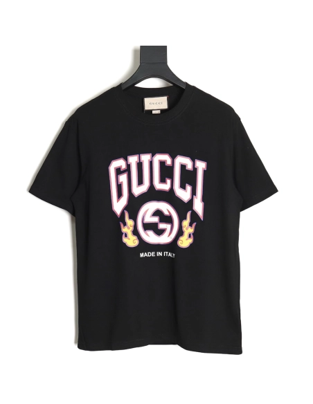 Reps Gucci dragon print contrast print t-shirt TSK1,All order with free shipping Reps Gucci