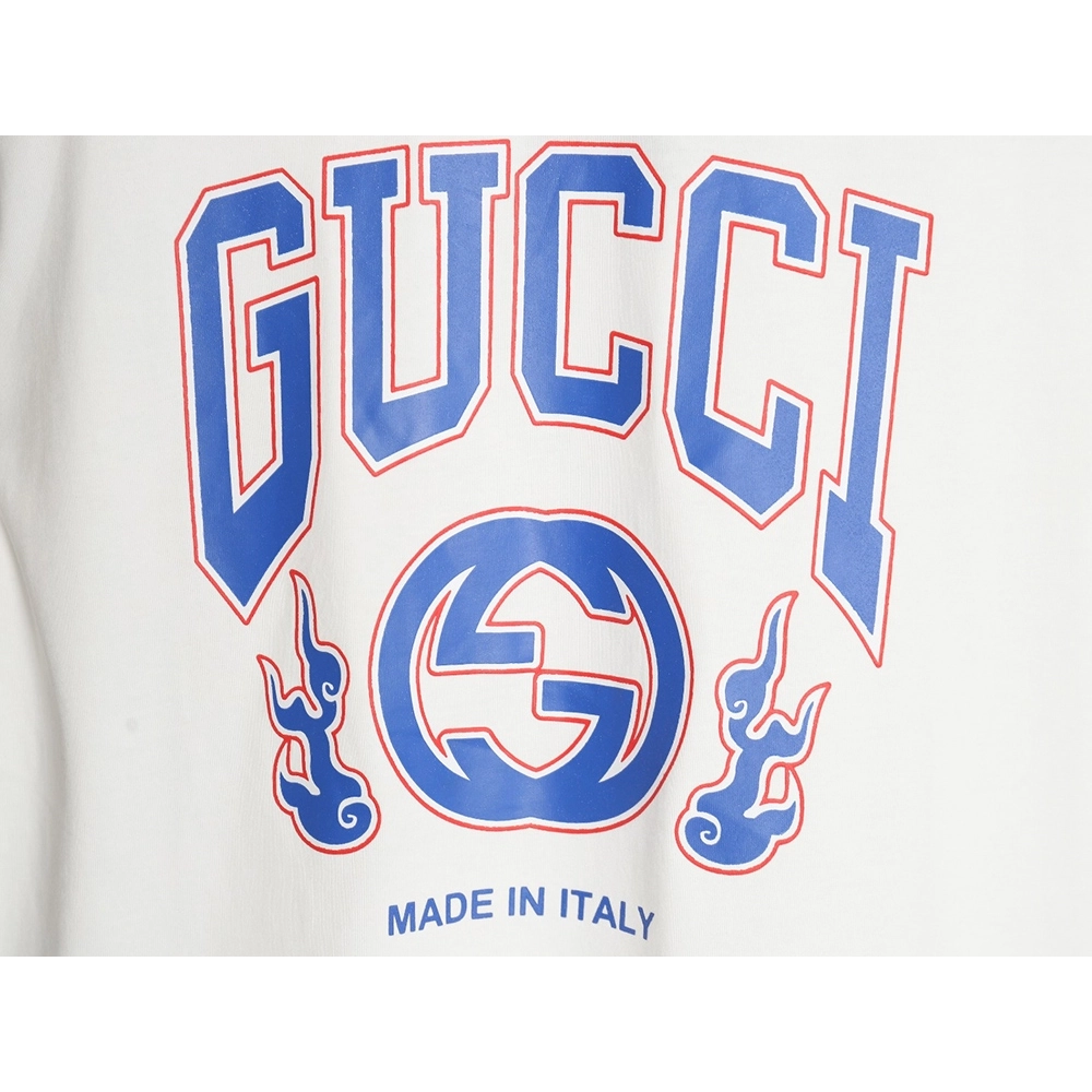 Reps Gucci dragon print contrast print t-shirt,All order with free shipping Reps Gucci