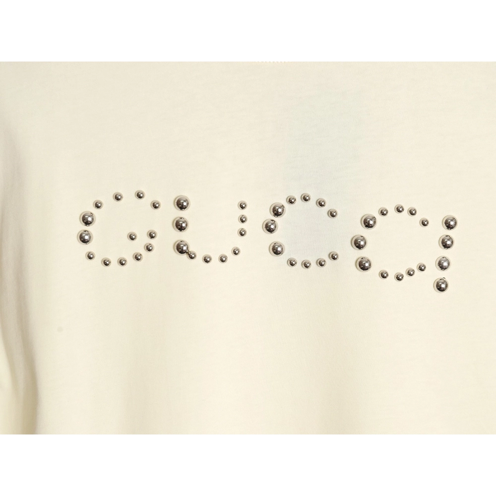 Reps Gucci early spring new rivet logo round neck t-shirt,All order with free shipping Reps Gucci