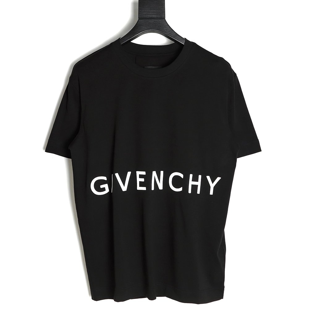 Givenchy 22SS four-square letter logo embroidery short-sleeved T-shirt,All order with free shipping Givenchy