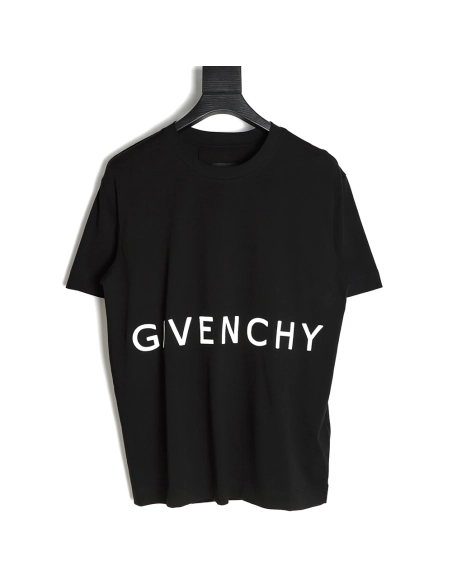 Givenchy 22SS four-square letter logo embroidery short-sleeved T-shirt,All order with free shipping Givenchy