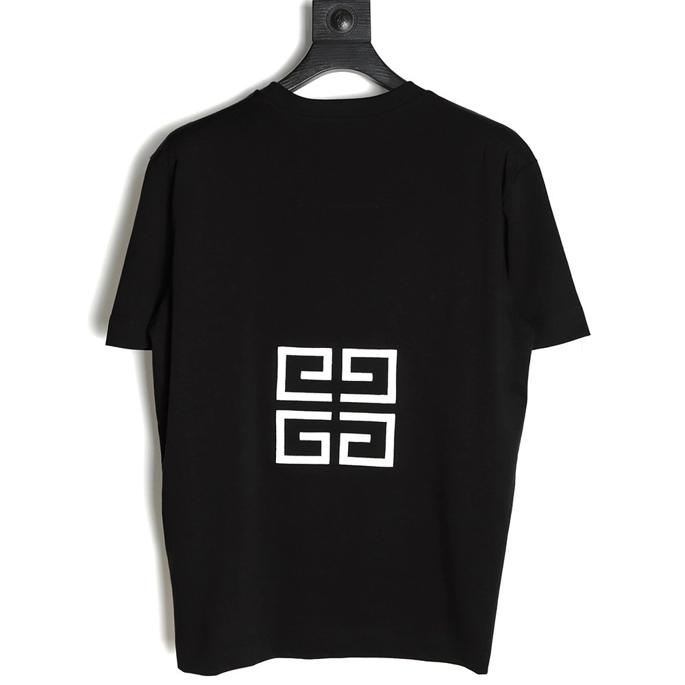 Givenchy 22SS four-square letter logo embroidery short-sleeved T-shirt,All order with free shipping Givenchy