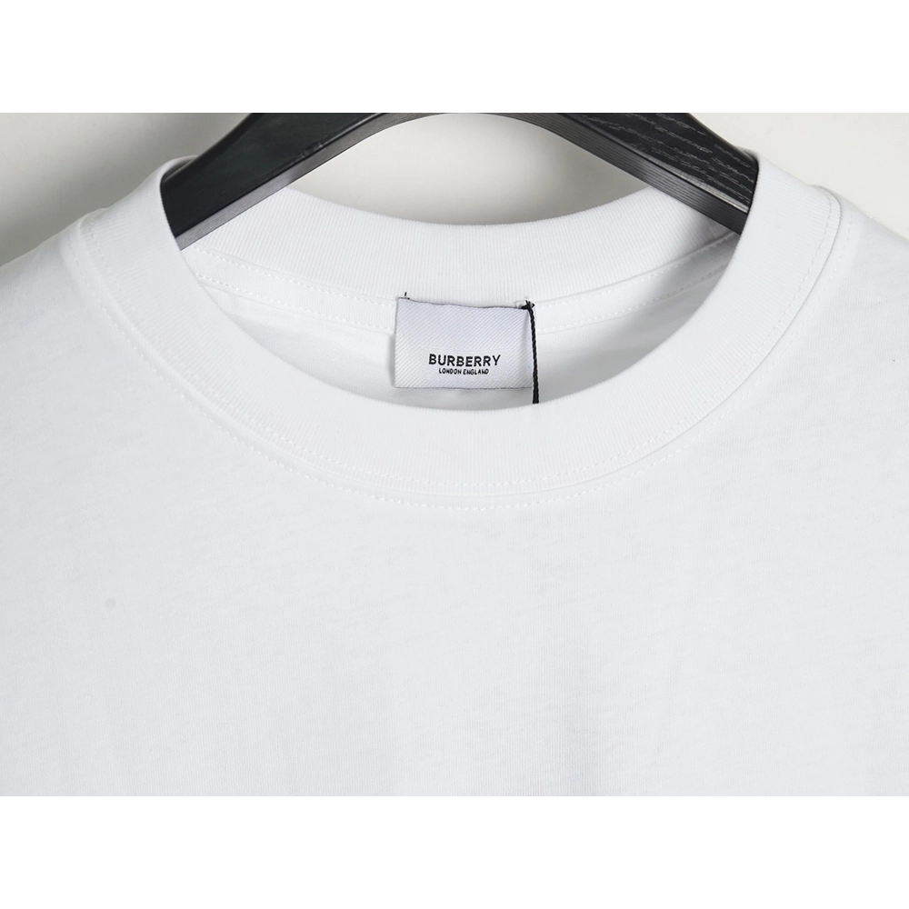 Burberry letter embroidered striped print horse logo T-shirt,All order with free shipping Burberry