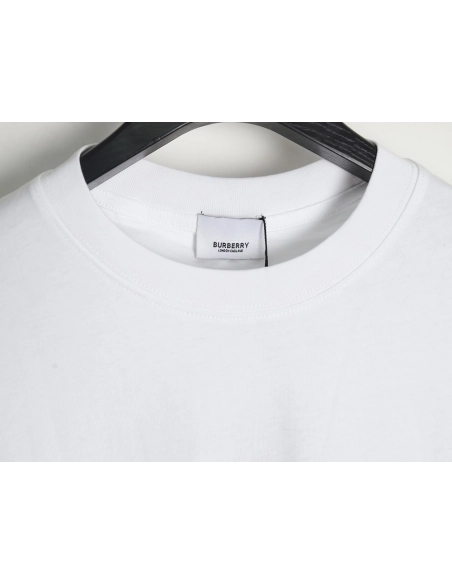 Burberry letter embroidered striped print horse logo T-shirt,All order with free shipping Burberry