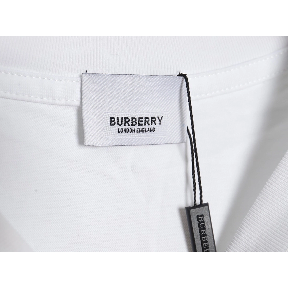 Burberry letter embroidered striped print horse logo T-shirt,All order with free shipping Burberry