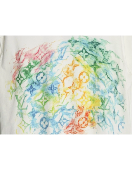 Reps Louis Vuitton pastel print short-sleeved T-shirt,All order with free shipping Reps Louis Vuitton