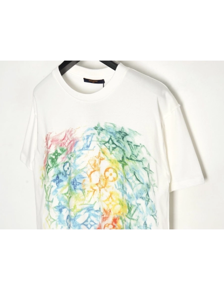 Reps Louis Vuitton pastel print short-sleeved T-shirt,All order with free shipping Reps Louis Vuitton