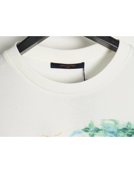 Reps Louis Vuitton pastel print short-sleeved T-shirt,All order with free shipping Reps Louis Vuitton