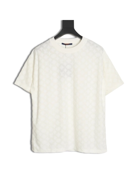 Reps Louis Vuitton 24ss full print monogram embossed T-shirt,All order with free shipping Reps Louis Vuitton