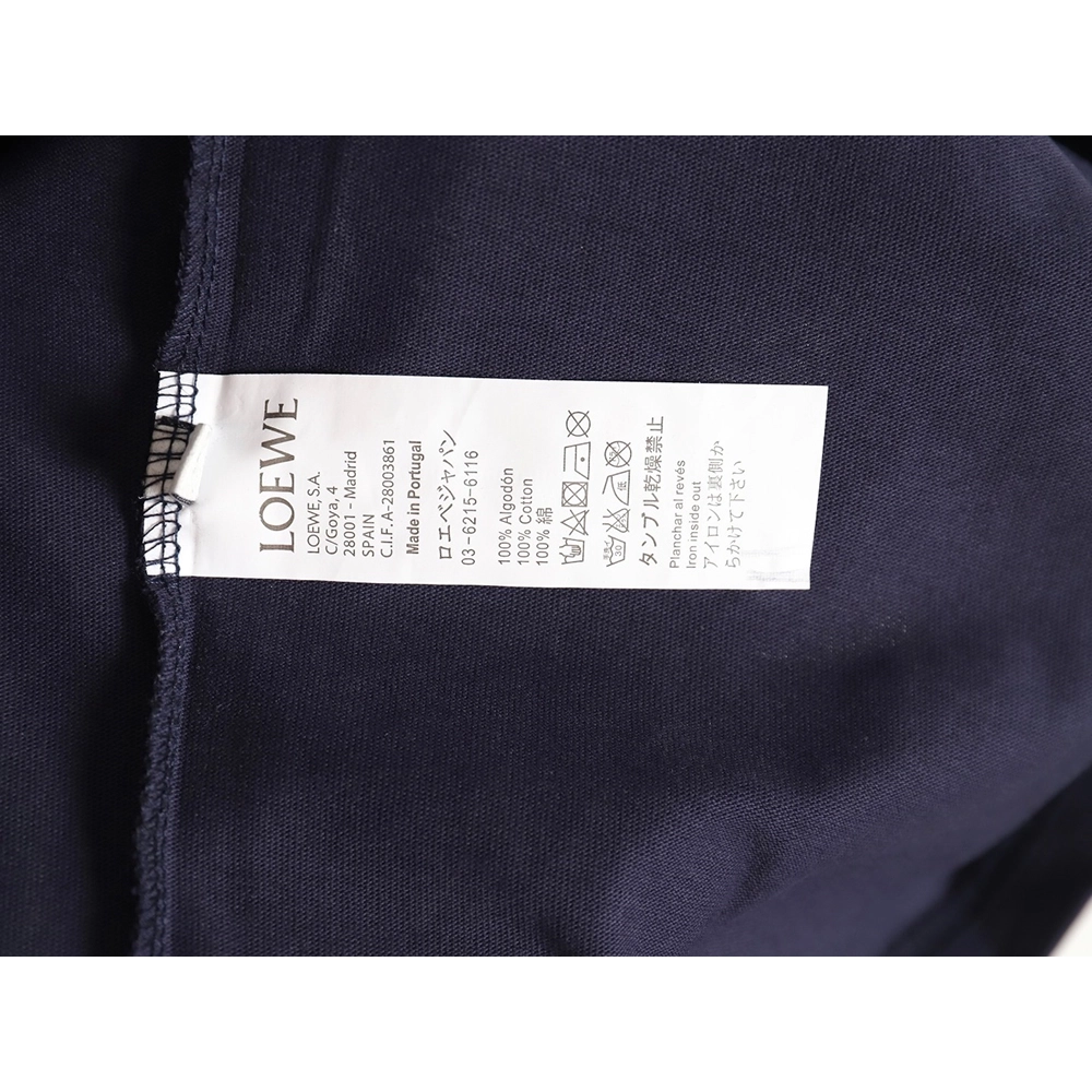 Loewe Contrast Color Embroidered LOGO Couple Short Sleeve T-Shirt TSK1,All order with free shipping Loewe