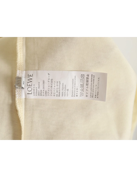 Loewe Contrast Color Embroidered LOGO Couple Short Sleeve T-Shirt,All order with free shipping Loewe