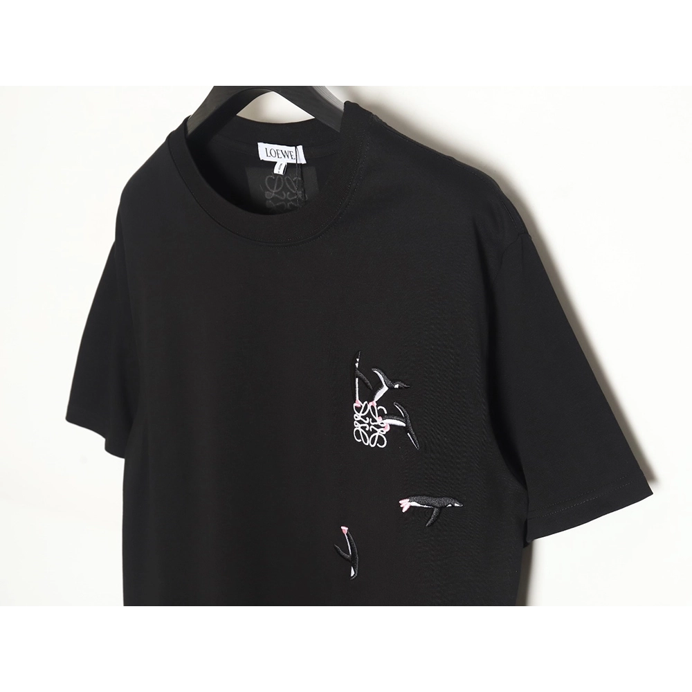 Loewe Penguin Logo Embroidered Short Sleeve T-Shirt TSK1,All order with free shipping Loewe