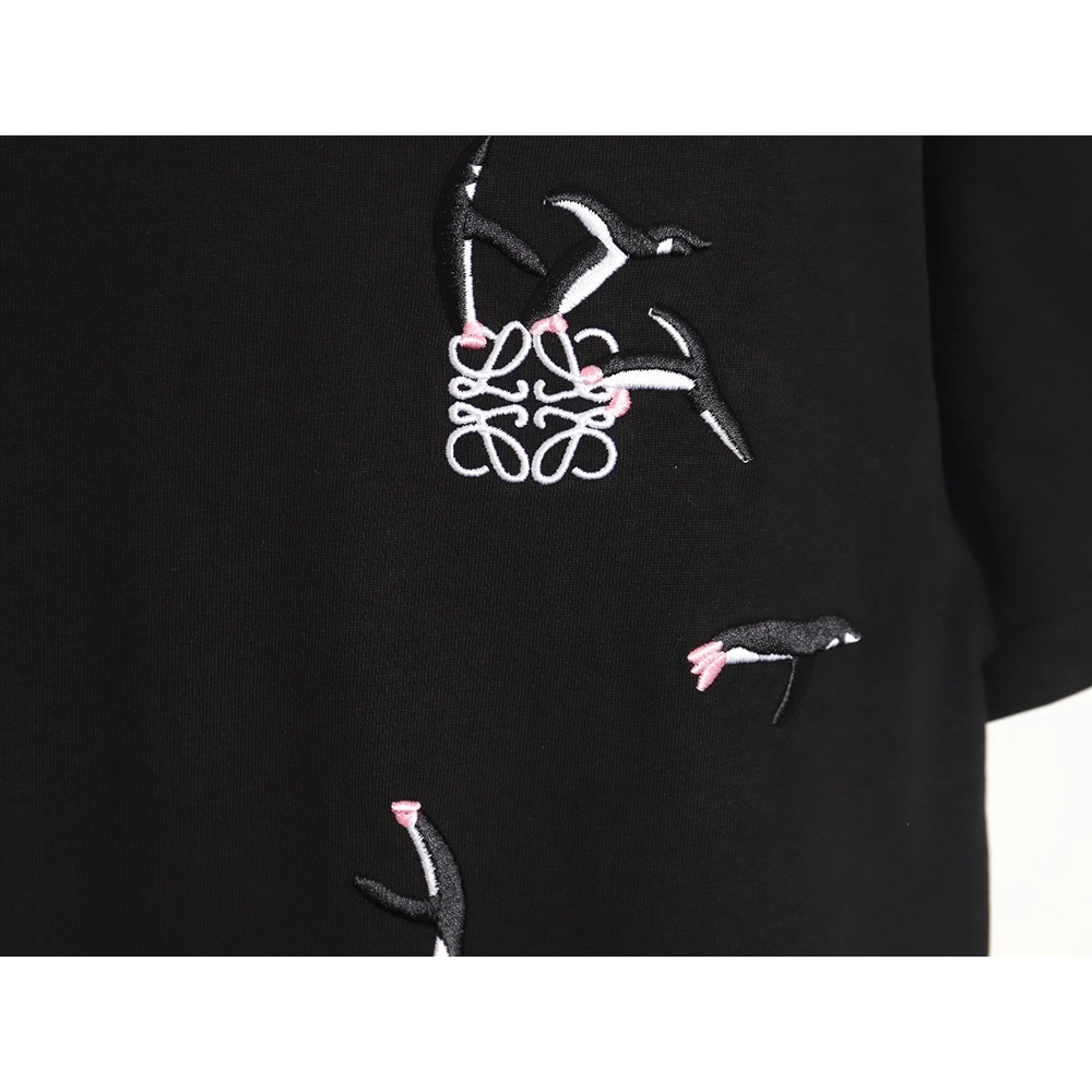 Loewe Penguin Logo Embroidered Short Sleeve T-Shirt TSK1,All order with free shipping Loewe